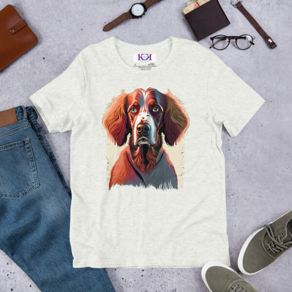 Irish Red and White Setters dog Unisex t-shirt - Image 10