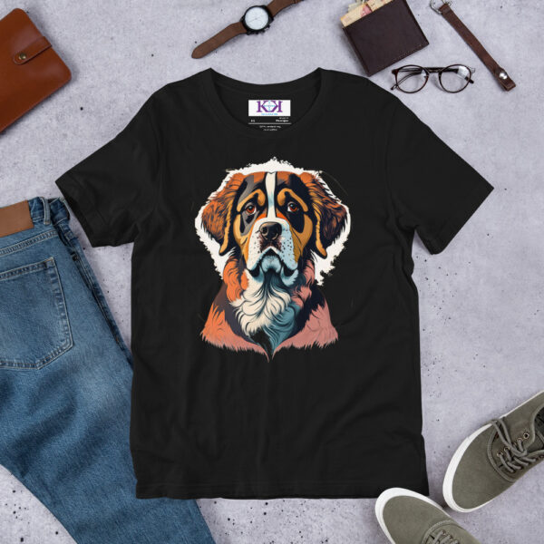 St. Bernards dog Unisex t-shirt - Image 3