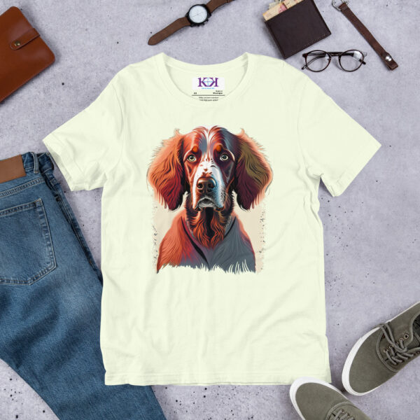 Irish Red and White Setters dog Unisex t-shirt - Image 11