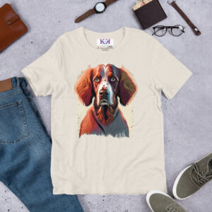 Irish Red and White Setters dog Unisex t-shirt