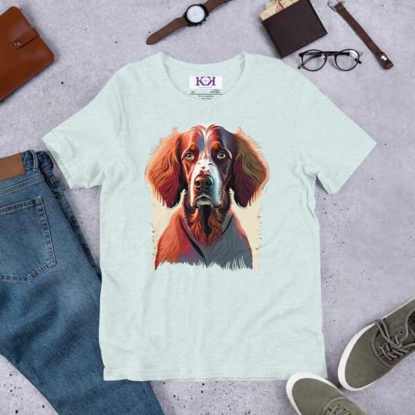 Irish Red and White Setters dog Unisex t-shirt - Image 8