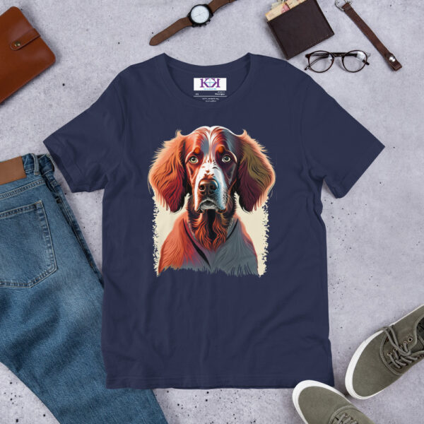 Irish Red and White Setters dog Unisex t-shirt - Image 5
