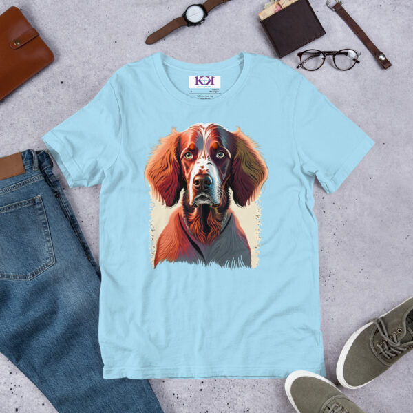 Irish Red and White Setters dog Unisex t-shirt - Image 7