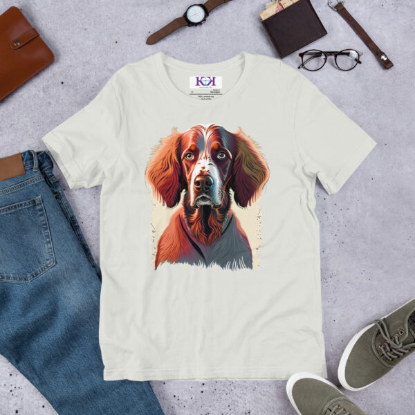 Irish Red and White Setters dog Unisex t-shirt - Image 9